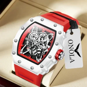Watch Fashion Brand ONOLA Quartz Silicone Tape Watches  Clock